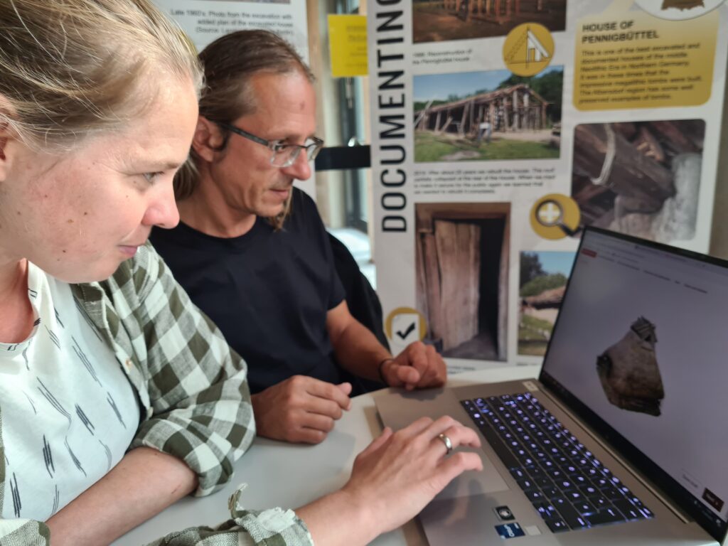 Museum curators from the RETOLD project testing the project's documentation app.